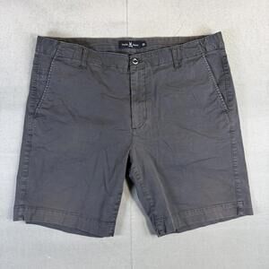 Psycho Bunny Chino Shorts Mens Size 38 Gray Preppy Golf 8" Inseam